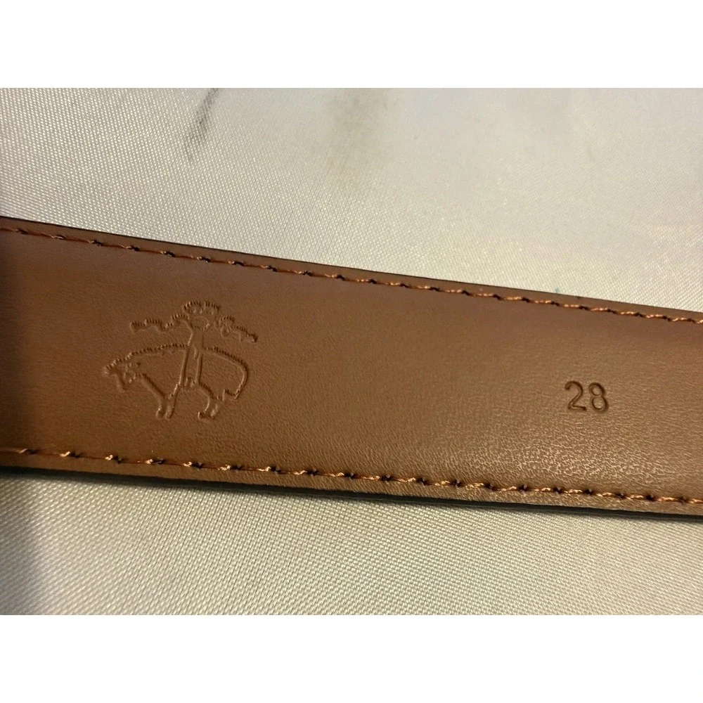 New Brooks Brothers Men's 28 Brown Genuine Leather Dress Belt Business